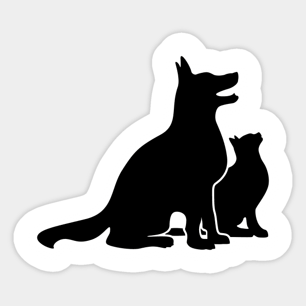 Dog and Cat Best Friends Sticker by hobrath